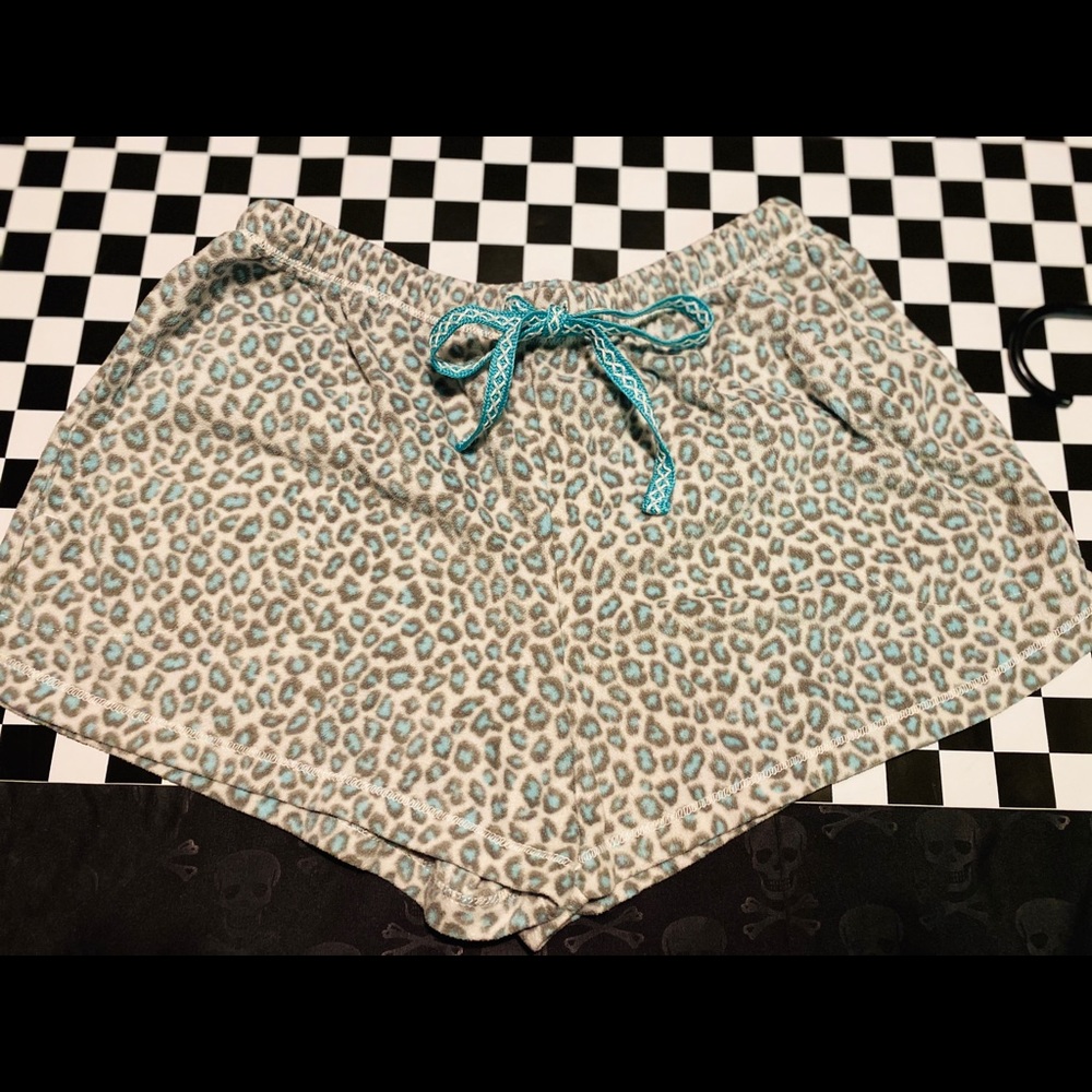 Baby Blue Cheetah Print SUPER Soft Sleep Shorts